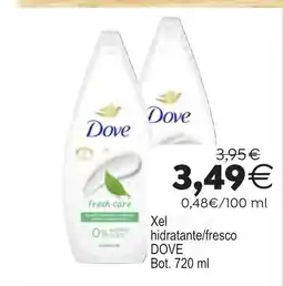Plenus Supermercados DOVE Xel hidratante/fresco oferta