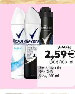 Plenus Supermercados REXONA Desodorizante Spray oferta