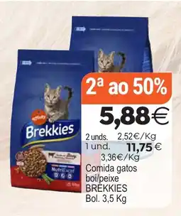 Plenus Supermercados BRÉKKIES Comida gatos boi/peixe oferta