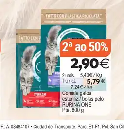 Plenus Supermercados PURINA ONE Comida gatos esteriliz./bolas pelo oferta