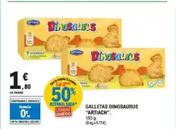 E.Leclerc ARTIACH Galletas dinosaurus oferta