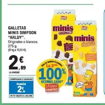E.Leclerc ARLUY Galletas minis simpson oferta