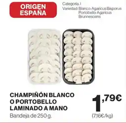 Supercor Champiñón blanco o portobello laminado a mano oferta