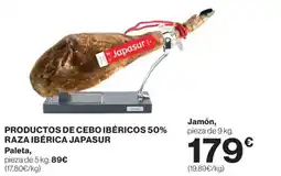 Supercor JAPASUR Productos de cebo ibéricos 50% raza ibérica oferta