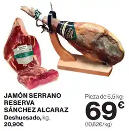 Supercor Jamón serrano reserva sánchez alcaraz oferta