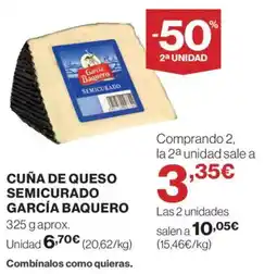 Supercor GARCÍA BAQUERO Cuña de queso semicurado oferta