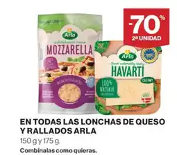 Supercor ARLA En todas las lonchas de queso y rallados oferta