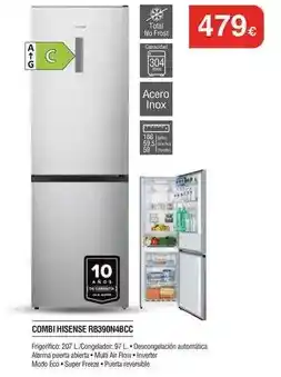 Milar Hisense - combi rb390n4bcc oferta