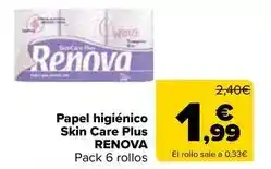 Carrefour Market Renova - papel higienico skin care plus oferta