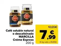 Carrefour Market Marcilla - café soluble natural o descafeinado oferta