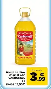 Carrefour Market Carbonell - aceite de oliva original 0.4 oferta