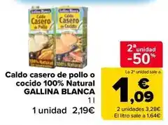 Carrefour Market Gallina blanca - caldo casero de pollo o cocido 100% natural oferta