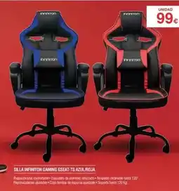 Milar Infiniton - silla infiniton gaming gsfat+is azul,roja oferta