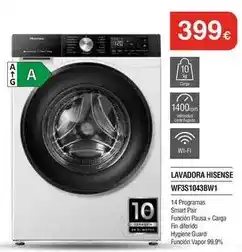 Milar Hisense - lavadora wf3s1043bw 1 oferta