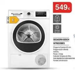 Milar Bosch - secadora wtr83200es oferta