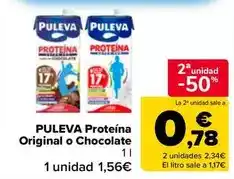 Carrefour Market Puleva - proteina original o chocolate oferta