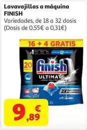 Alcampo Lav.maq. finish quantum reg 20+8 ds 227gr oferta