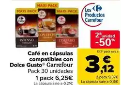 Carrefour Market Carrefour - café en cápsulas compatibles con dolce gusto oferta