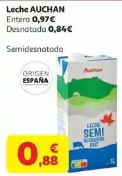 Alcampo L. entera auchan 1l oferta