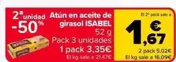Carrefour Market Isabel - atun en aceite de girasol oferta