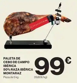 Hipercor Montaraz - paleta de cebo de campo ibérica 50% raza ibérica oferta