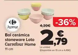 Carrefour Carrefour home - bol ceramica stoneware loto oferta