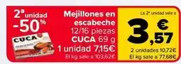 Carrefour Market Cuca - mejillones en escabeche oferta