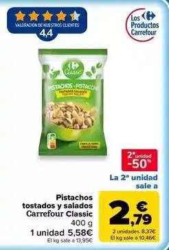 Carrefour Market Carrefour classic - pistachos tostados y salados oferta