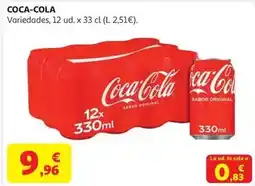 Alcampo Refresco coca-cola lata pack 12x33 cl oferta