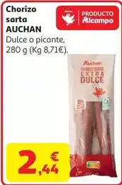 Alcampo Chorizo sarta auchan 280g oferta