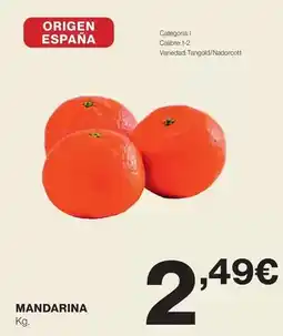 Hipercor Origen - mandarina oferta
