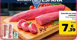 Carrefour Solomillo de cerdo marinado oferta