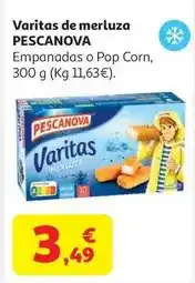 Alcampo Varitas de merluza empanadas pescanova 300g oferta