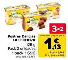 Carrefour La lechera - postres delicias oferta