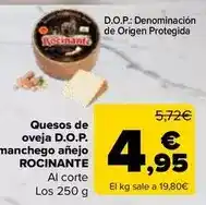 Carrefour Rocinante - quesos de oveja d.o.p. manchego añejo oferta