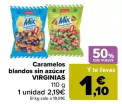 Carrefour Virginias - caramelos blandos sin azucar oferta