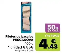Carrefour Pescanova - filetes de bacalao oferta