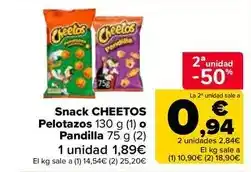 Carrefour Market Cheetos - snack pelotazos pandilla oferta