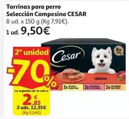 Alcampo Al.perro tarrina clasicos cesar 8x150g oferta