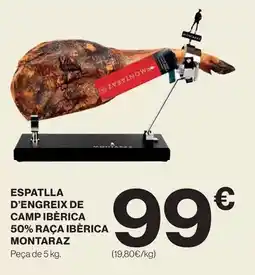 El Corte Inglés Montaraz - espatlla d'engreix de camp iberica 50% raça iberica oferta