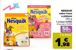 Carrefour Nestlé - nesquik sabor fresa o platano oferta