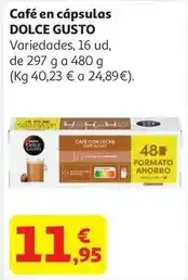 Alcampo Cafe capsulas con leche i4 dolce gusto 3x16 ud 480 gr oferta