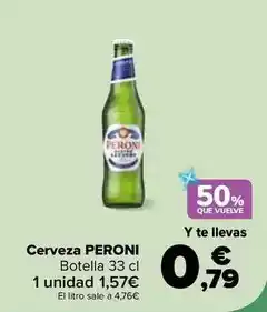 Carrefour Peroni - cerveza oferta