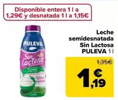 Carrefour Puleva - leche semidesnatada sin lactosa oferta