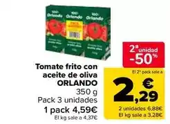 Carrefour Market Orlando - tomate frito con aceite de oliva oferta