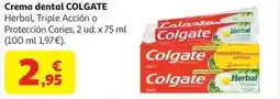Alcampo Crema dental colgate protection caries duplo 2x75 ml oferta