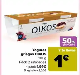 Carrefour Oikos - yogures griegos oferta