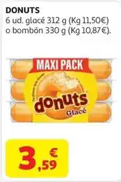 Alcampo Donuts glace 6 uds 312 g oferta