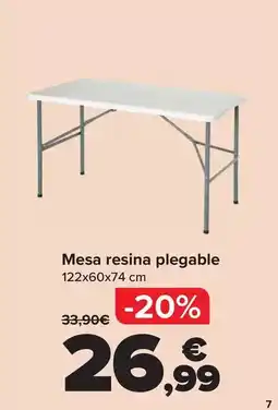 Carrefour Taula de resina plegable oferta