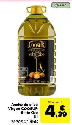 Carrefour Coosur - aceite de oliva virgen serie oro oferta